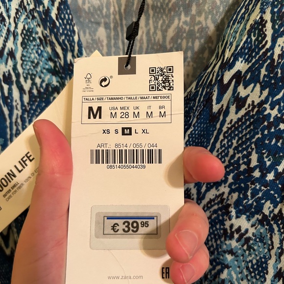 Zara animal print mini dress long sleeves- New with tags - Picture 8 of 10